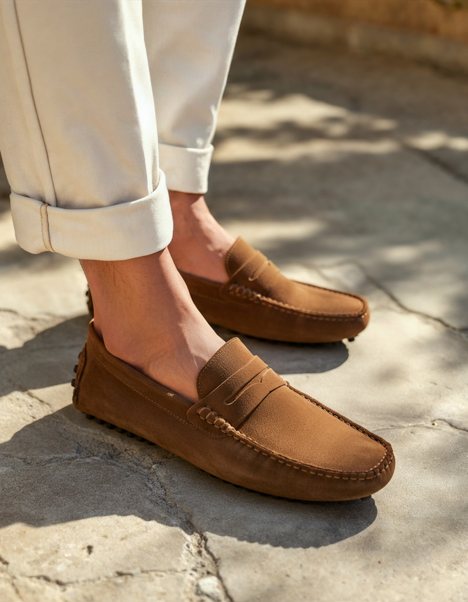MANSSINO™ | Suede driver loafers