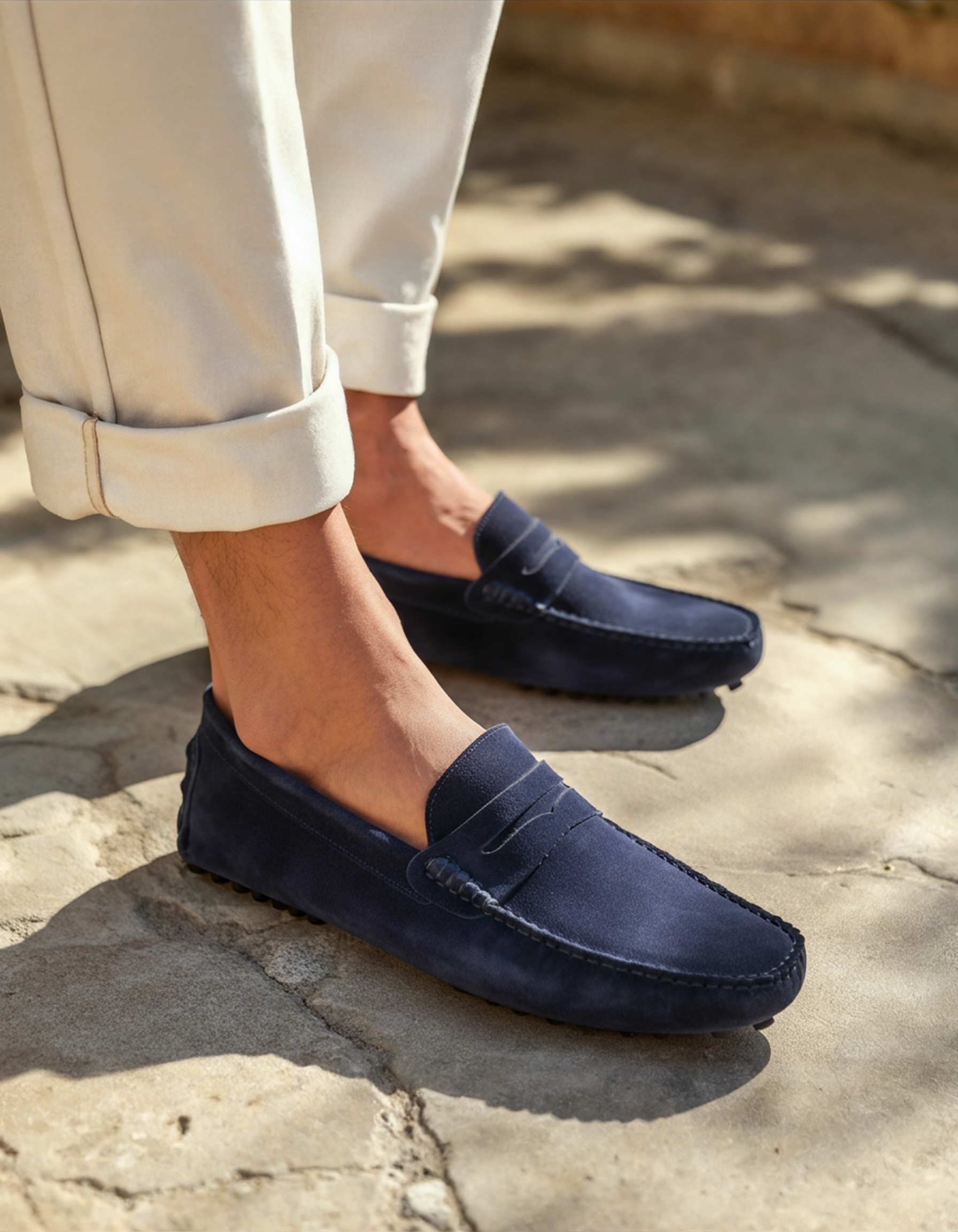 MANSSINO™ | Suede driver loafers