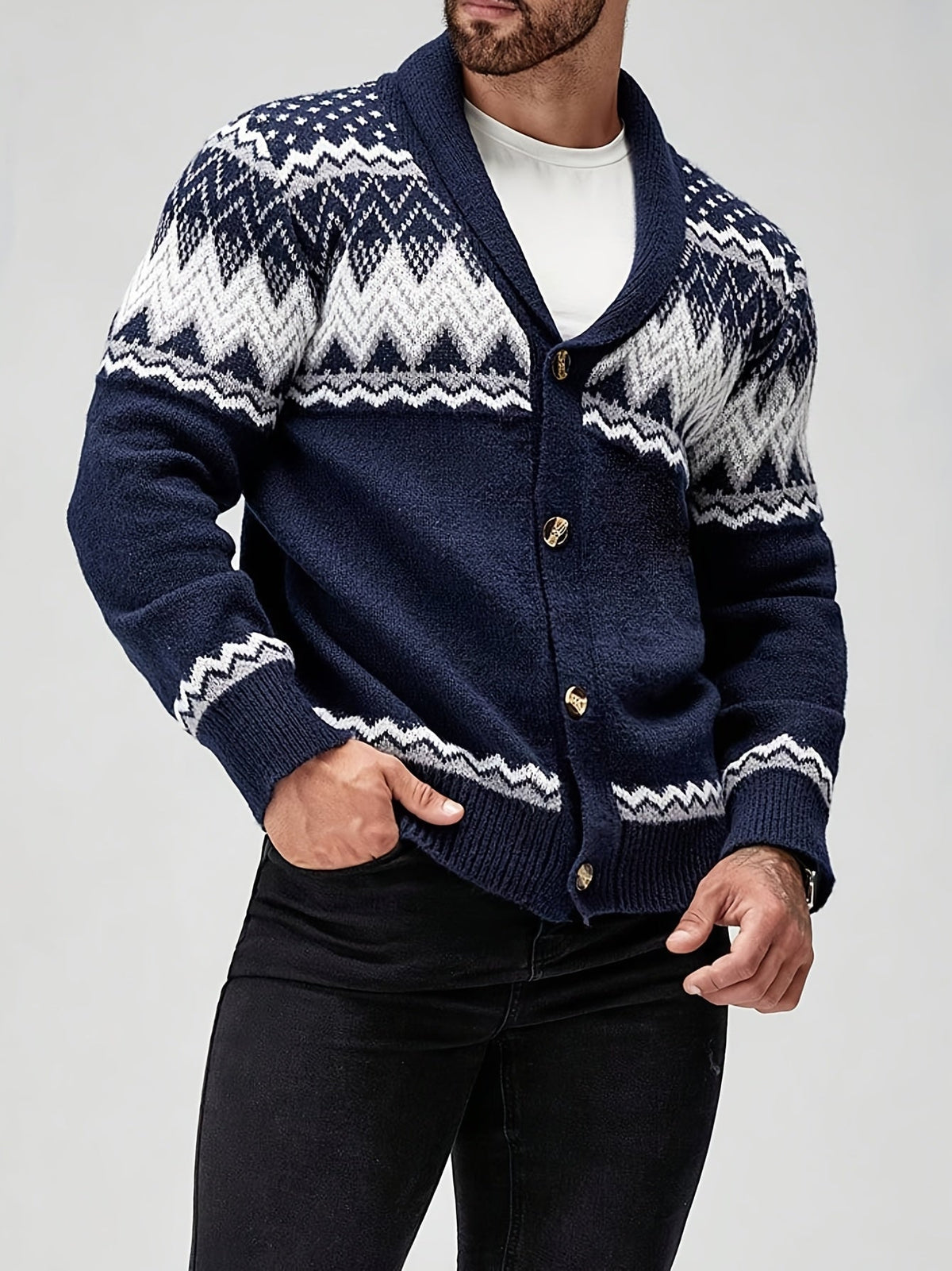 MANSSINO™ | Men's Geometric Knit Jacket