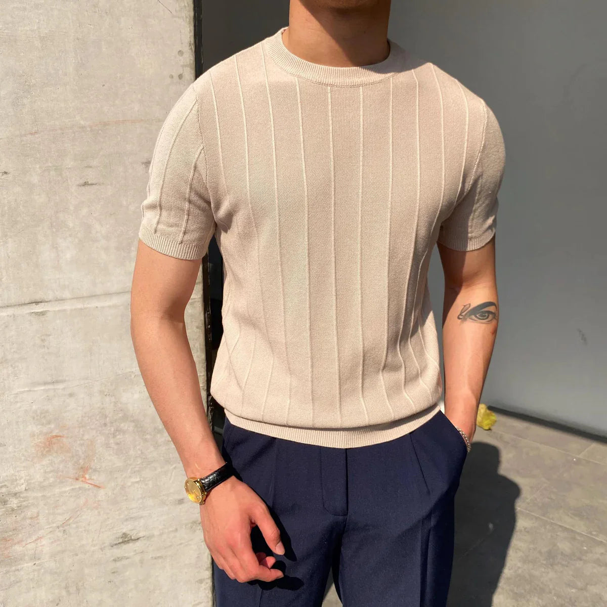 MANSSINO™ | Men's Piave Knitted T-Shirt