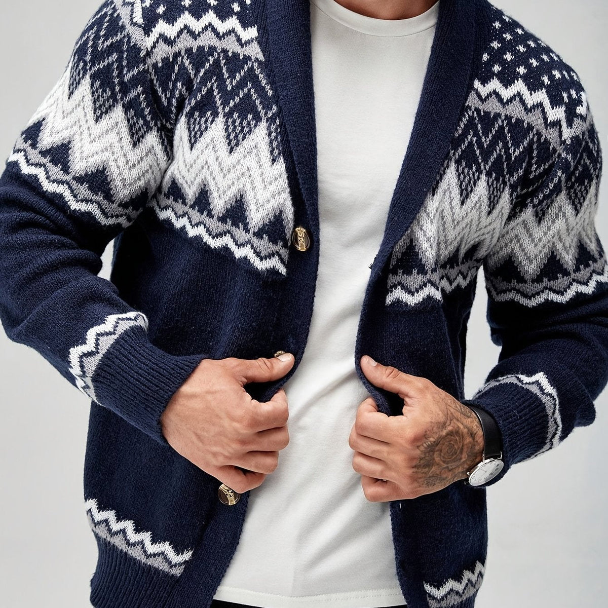 MANSSINO™ | Men's Geometric Knit Jacket