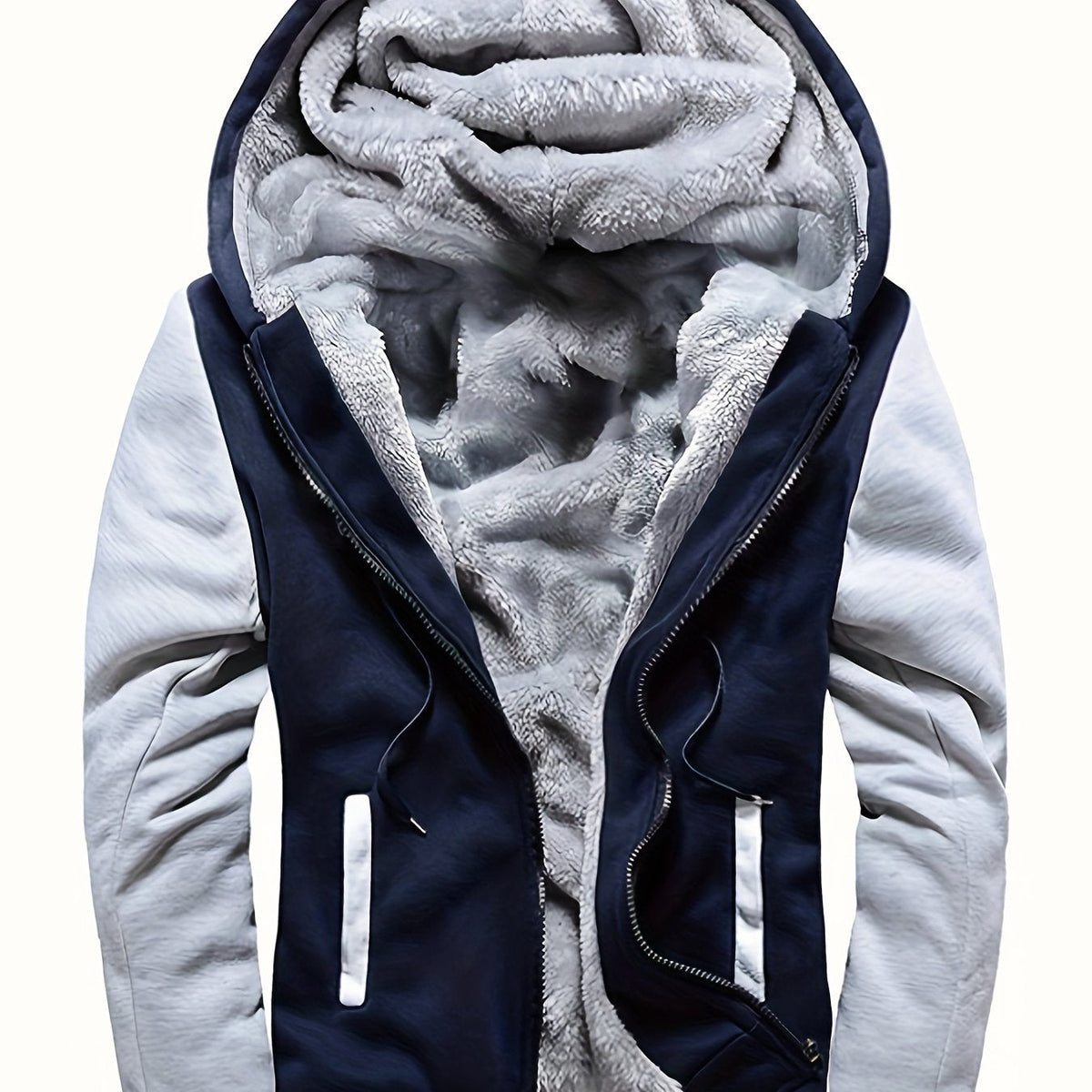 MANSSINO™ | Men's Patterned Hooded Zip-Up Sweatshirt
