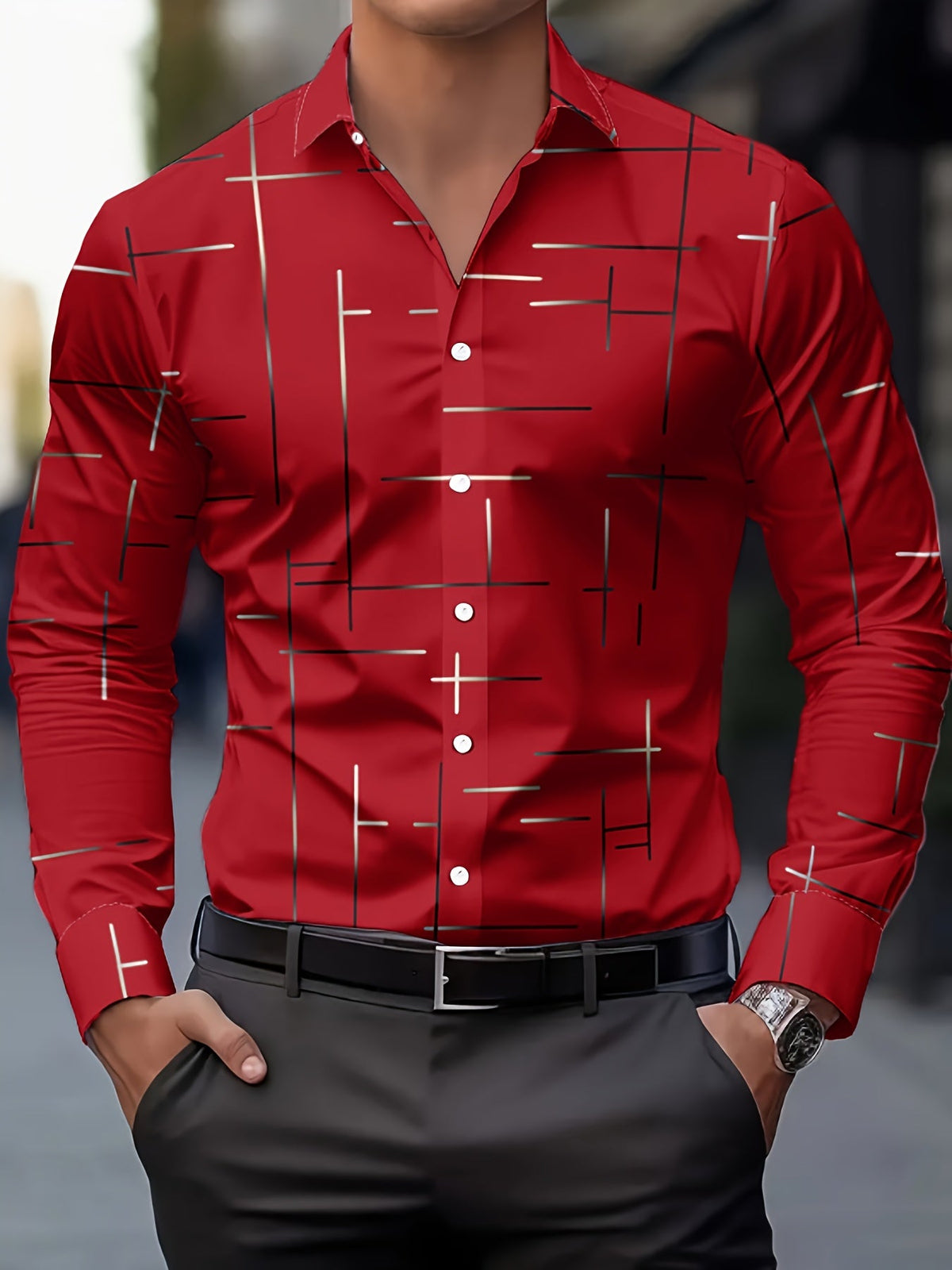 MANSSINO™ | Men's Geometric Print Shirt