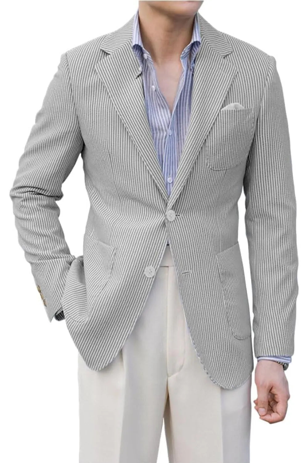 MANSSINO™ | Men's Lightweight Seersucker Jacket