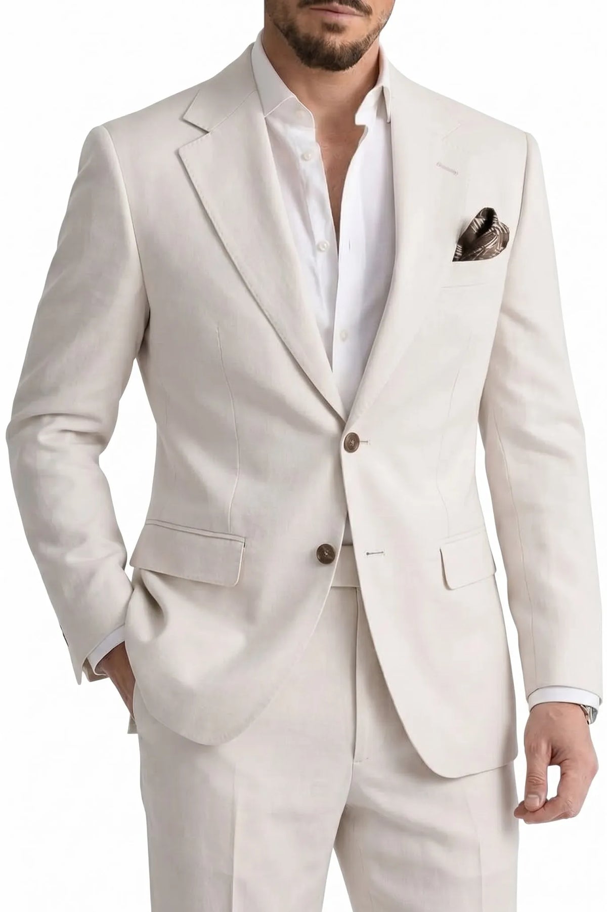 MANSSINO™ | Men's Casual 2-Piece Linen Suit