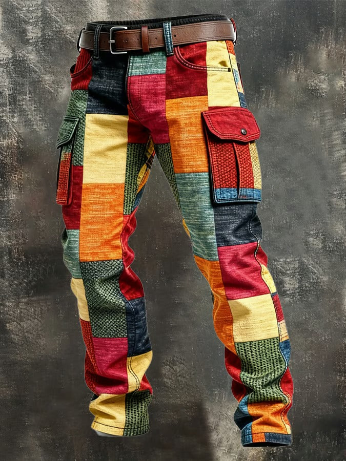 MANSSINO™ | Mens Patchwork Cargo Trousers