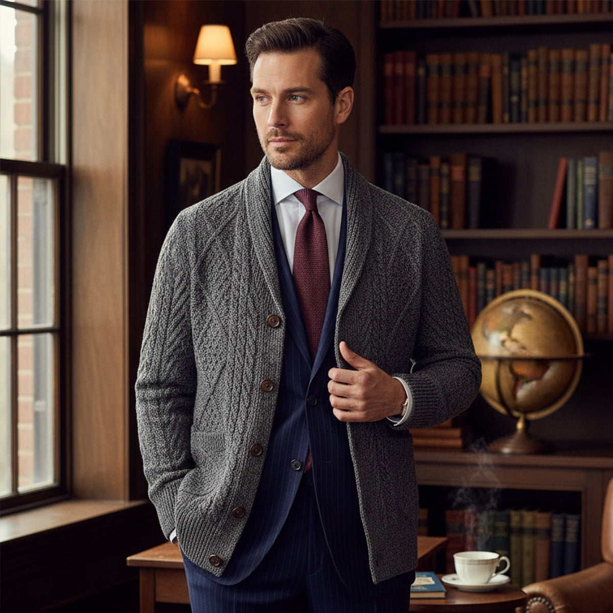 MANSSINO™ | Button-Front Cardigan