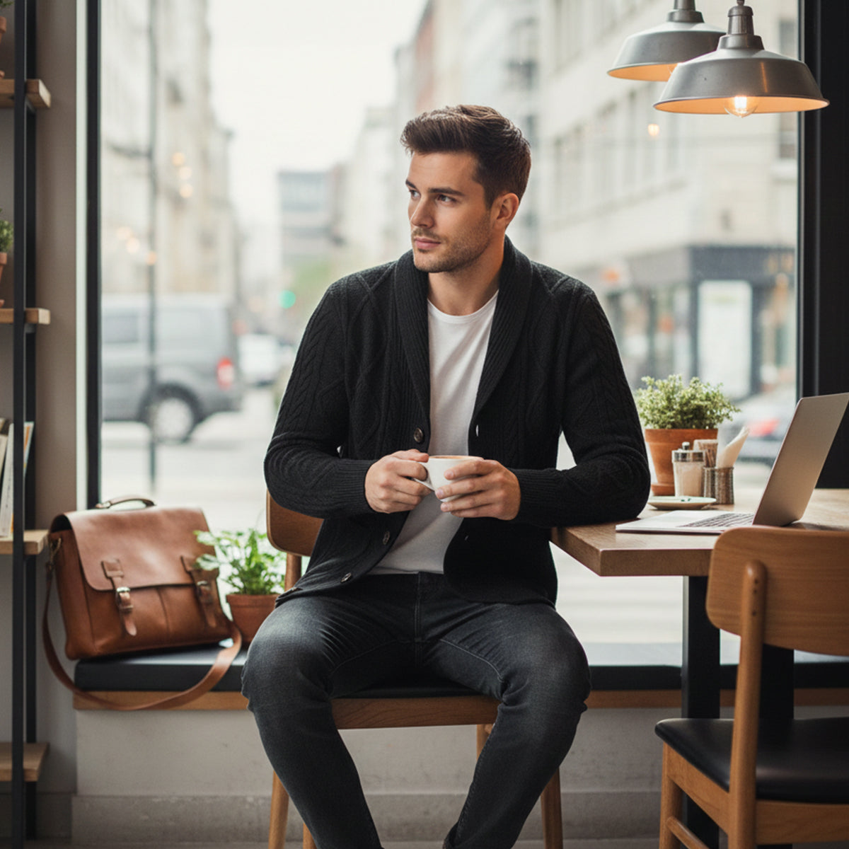 MANSSINO™ | Button-Front Cardigan