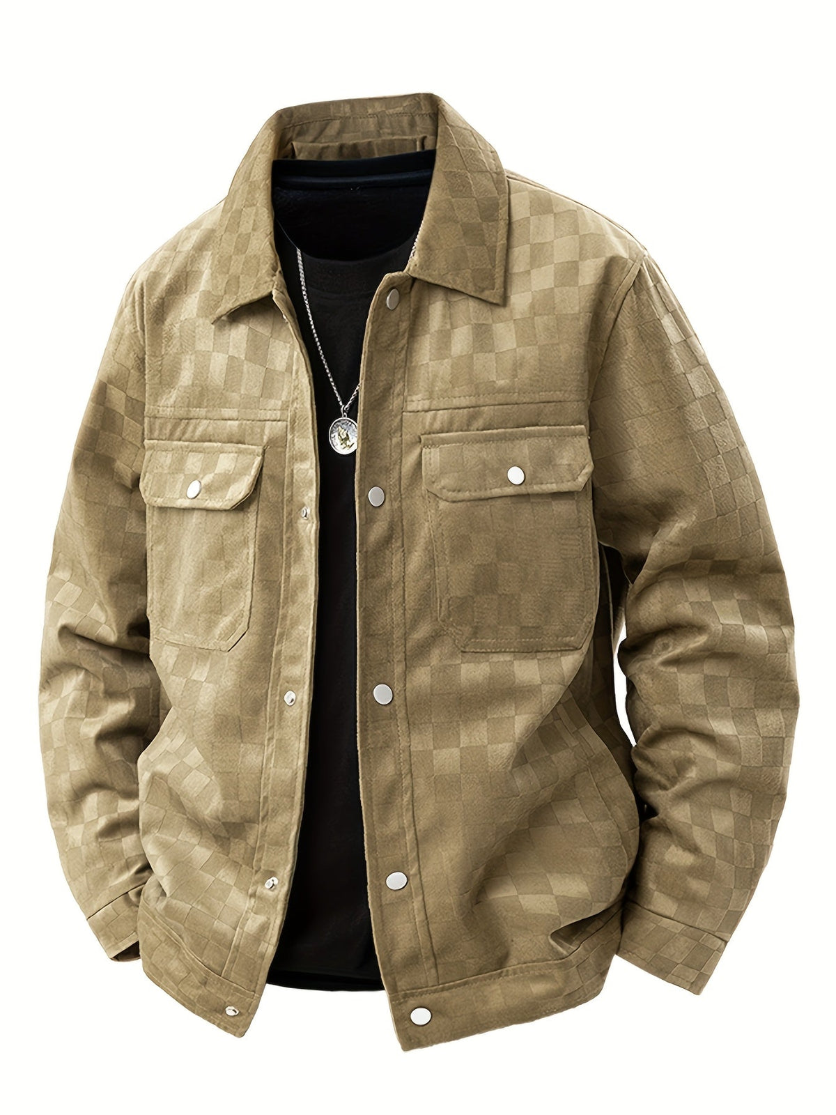 MANSSINO™ | Mavrick Checkered Suede Jacket