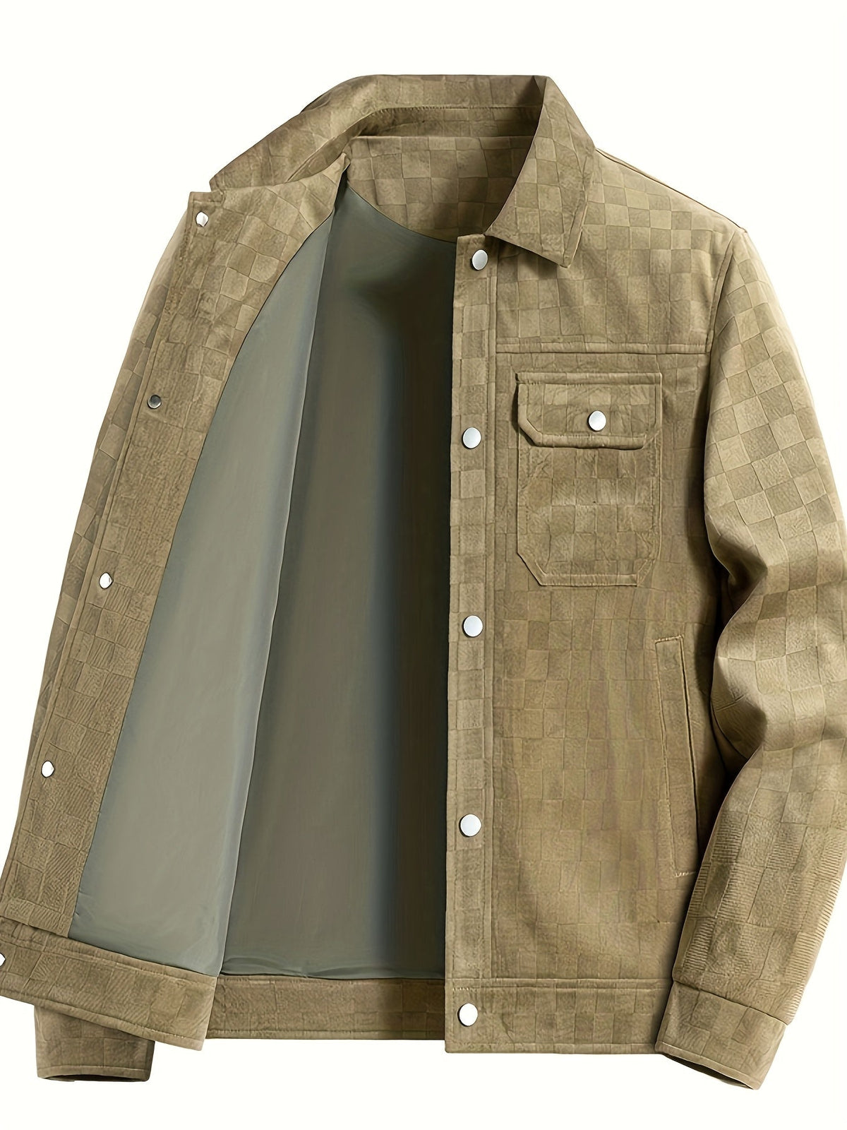 MANSSINO™ | Mavrick Checkered Suede Jacket