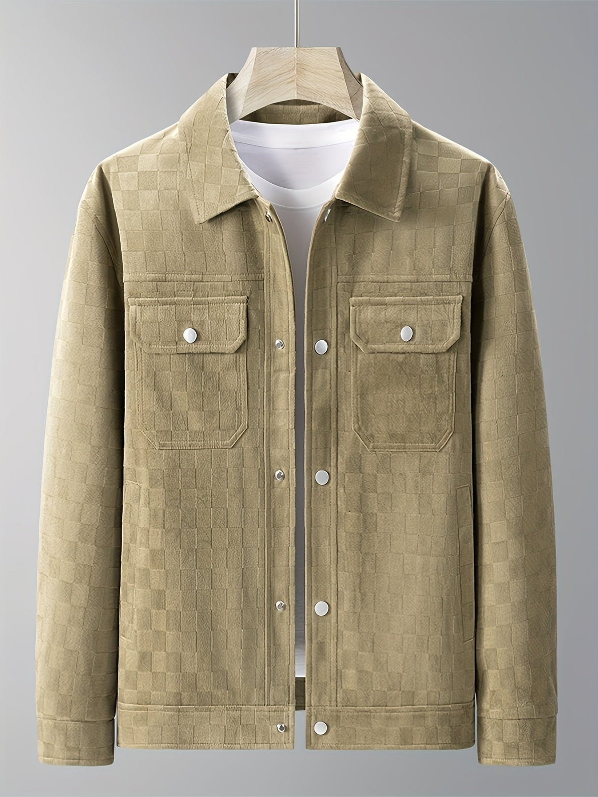 MANSSINO™ | Mavrick Checkered Suede Jacket