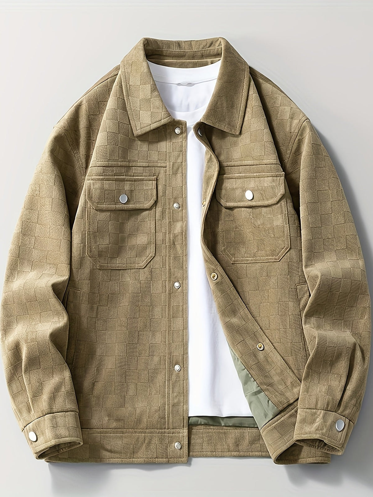 MANSSINO™ | Mavrick Checkered Suede Jacket
