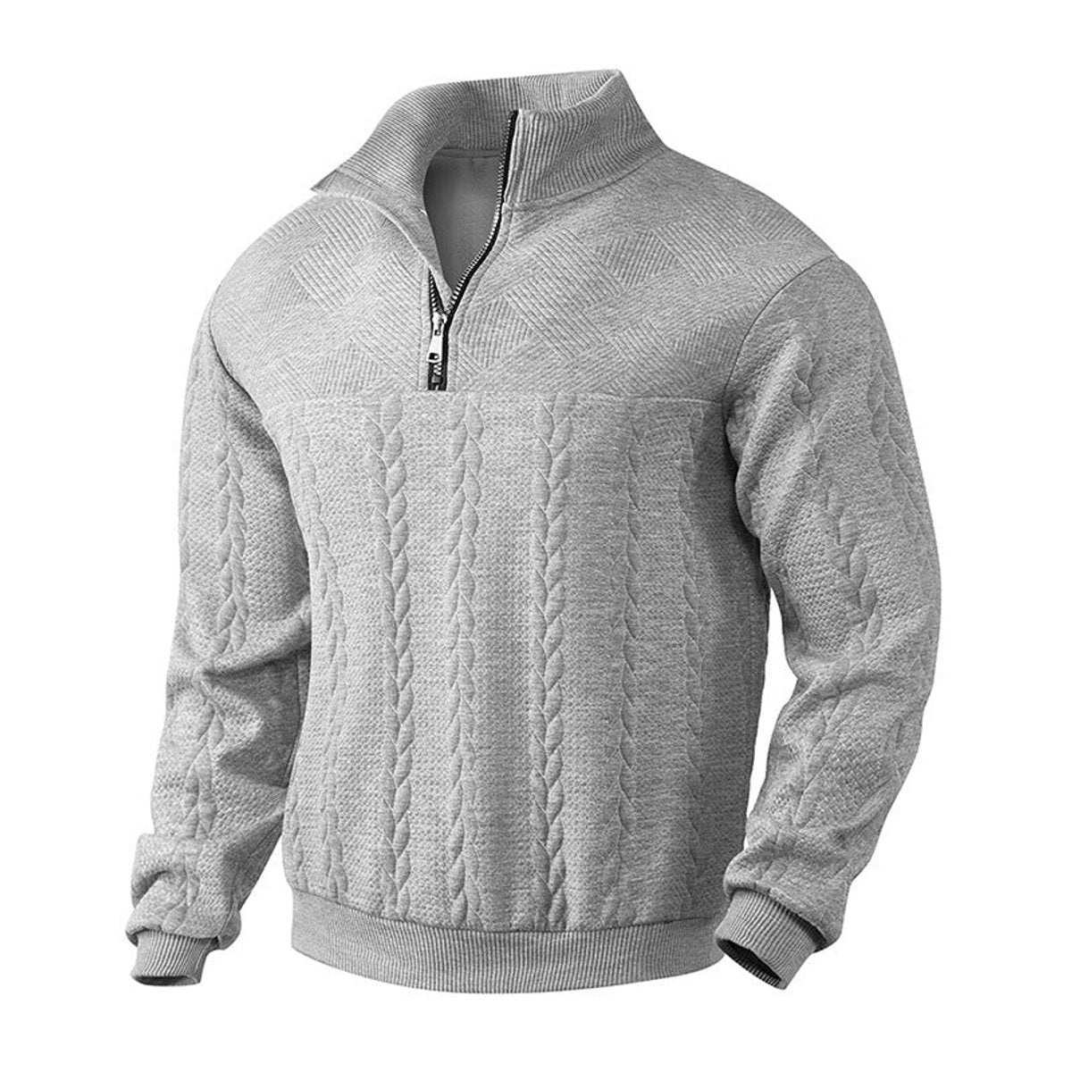 MANSSINO™ | Cable Knit Sweater Quarter-Zip Pullover