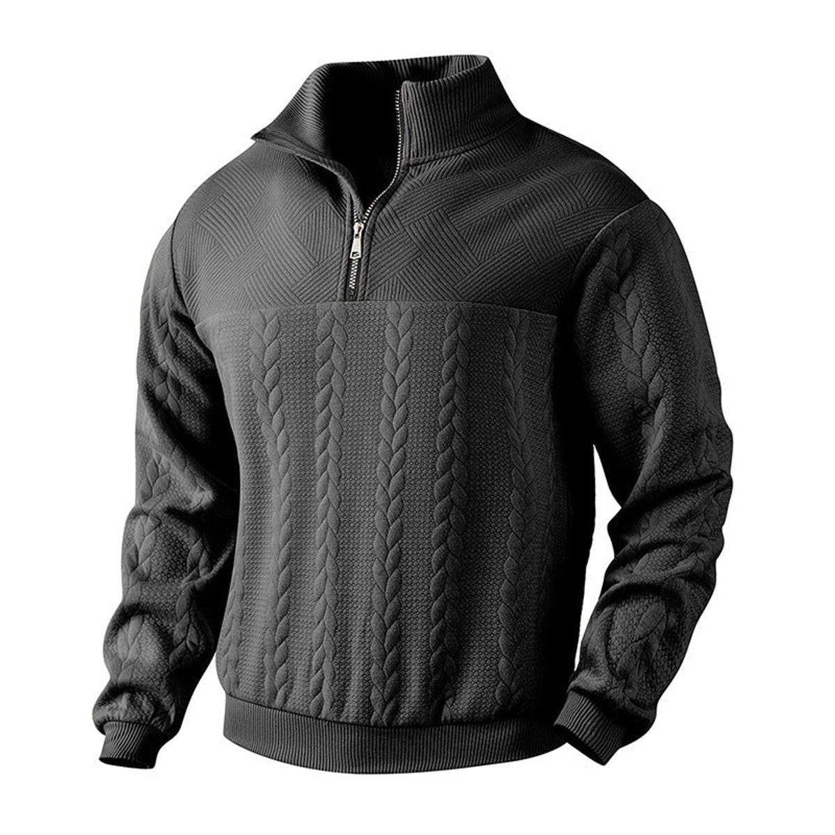 MANSSINO™ | Cable Knit Sweater Quarter-Zip Pullover