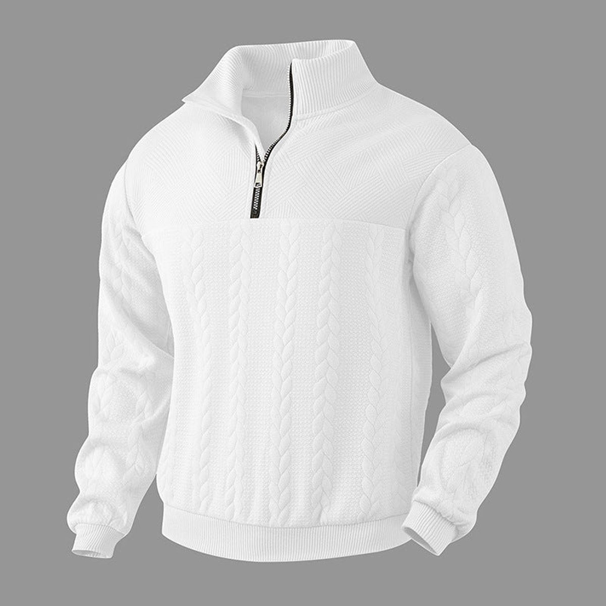 MANSSINO™ | Cable Knit Sweater Quarter-Zip Pullover