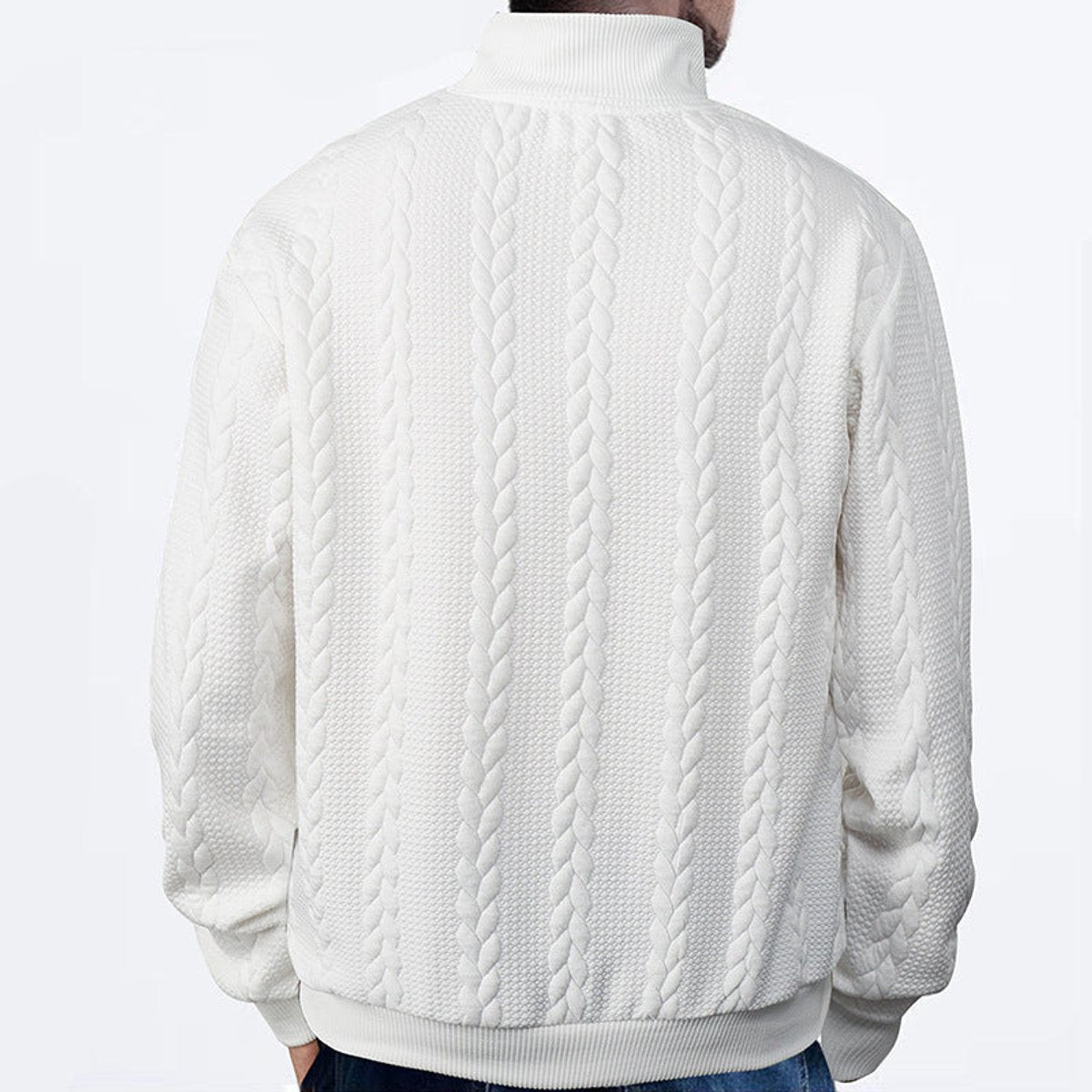 MANSSINO™ | Cable Knit Sweater Quarter-Zip Pullover