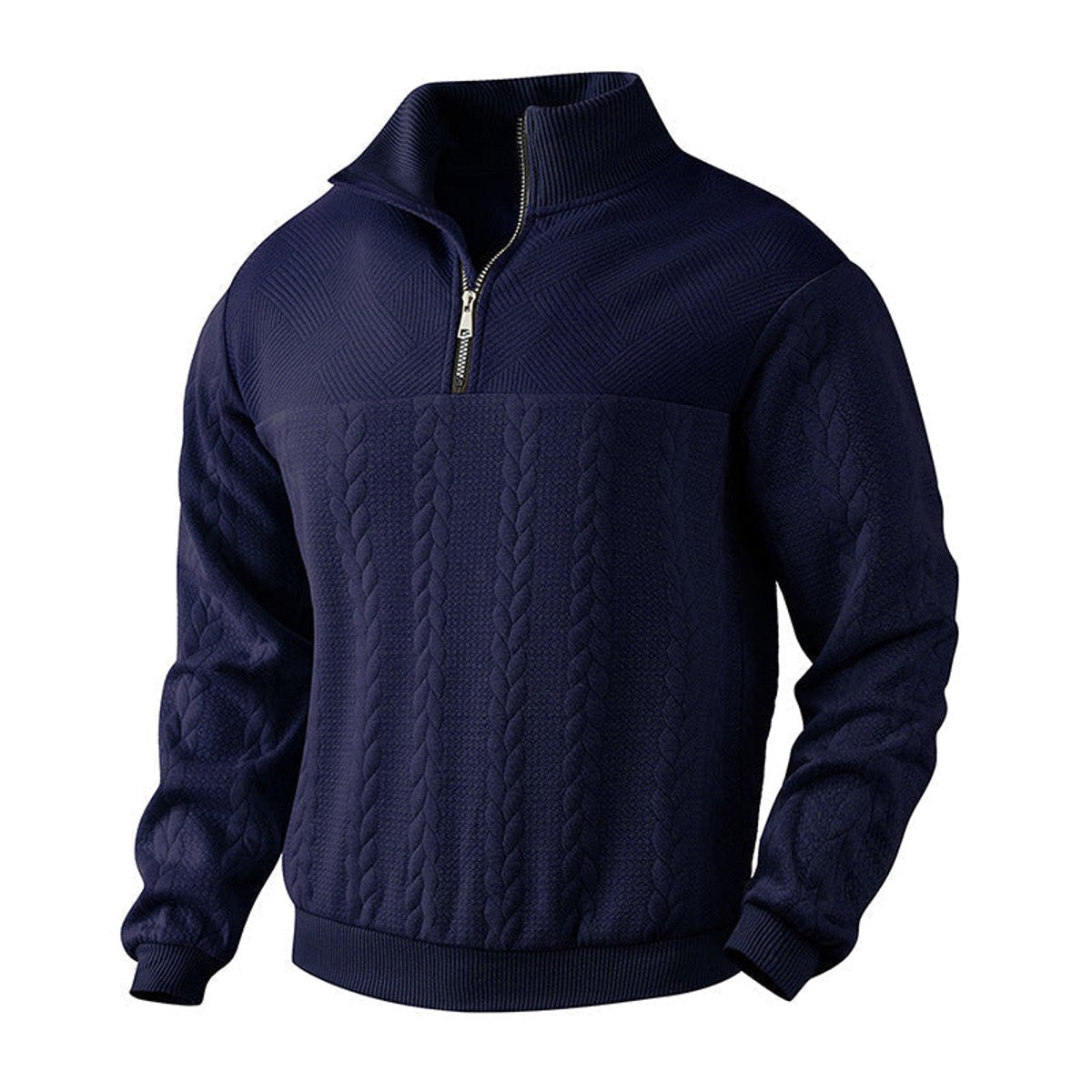 MANSSINO™ | Cable Knit Sweater Quarter-Zip Pullover
