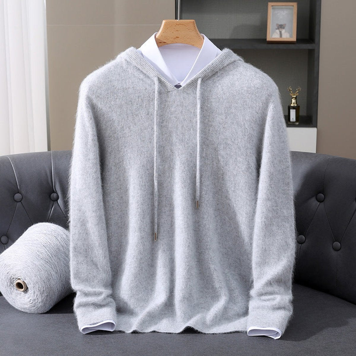 MANSSINO™ | Cashmere Hooded Pullover Sweater Soft Knit Hoodie