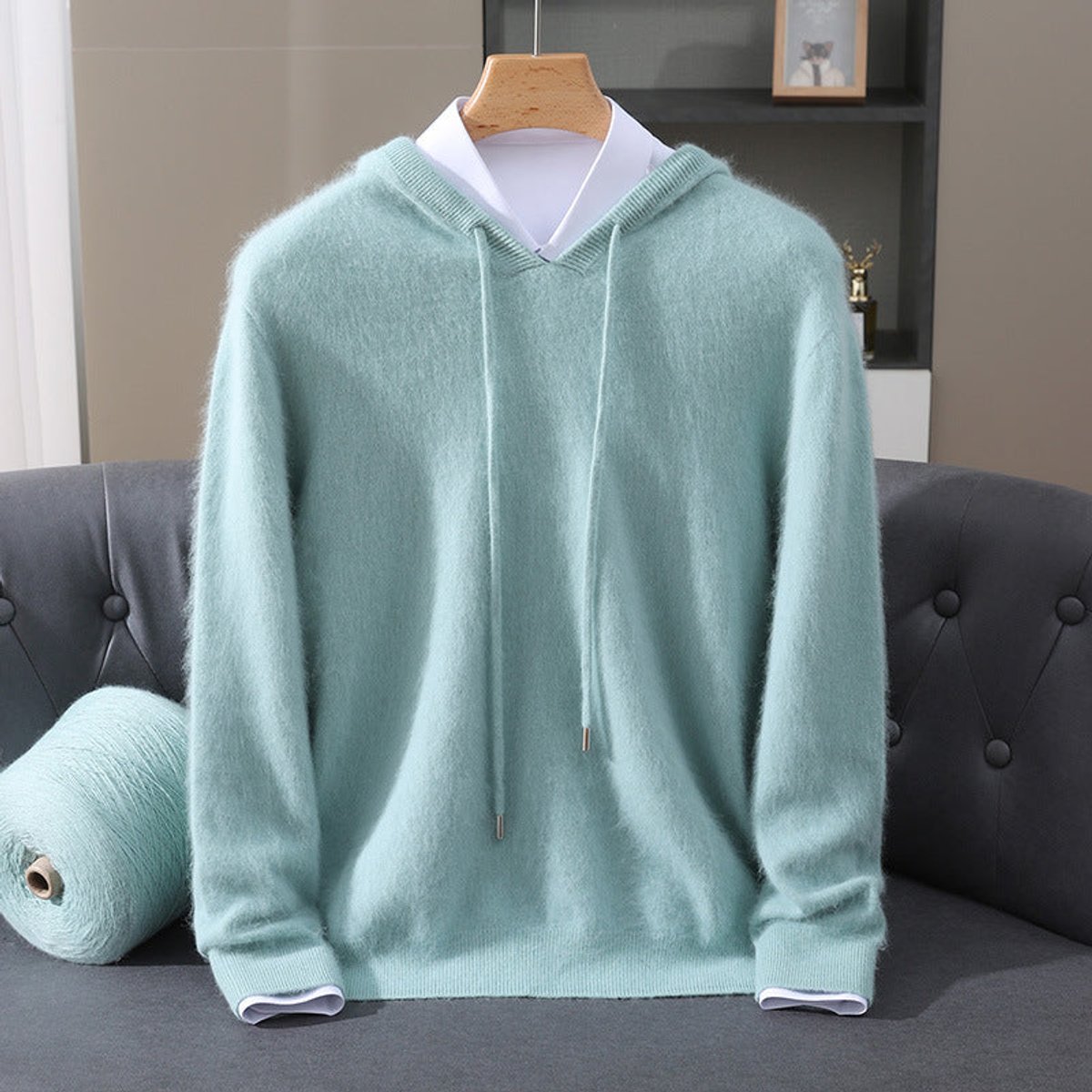 MANSSINO™ | Cashmere Hooded Pullover Sweater Soft Knit Hoodie