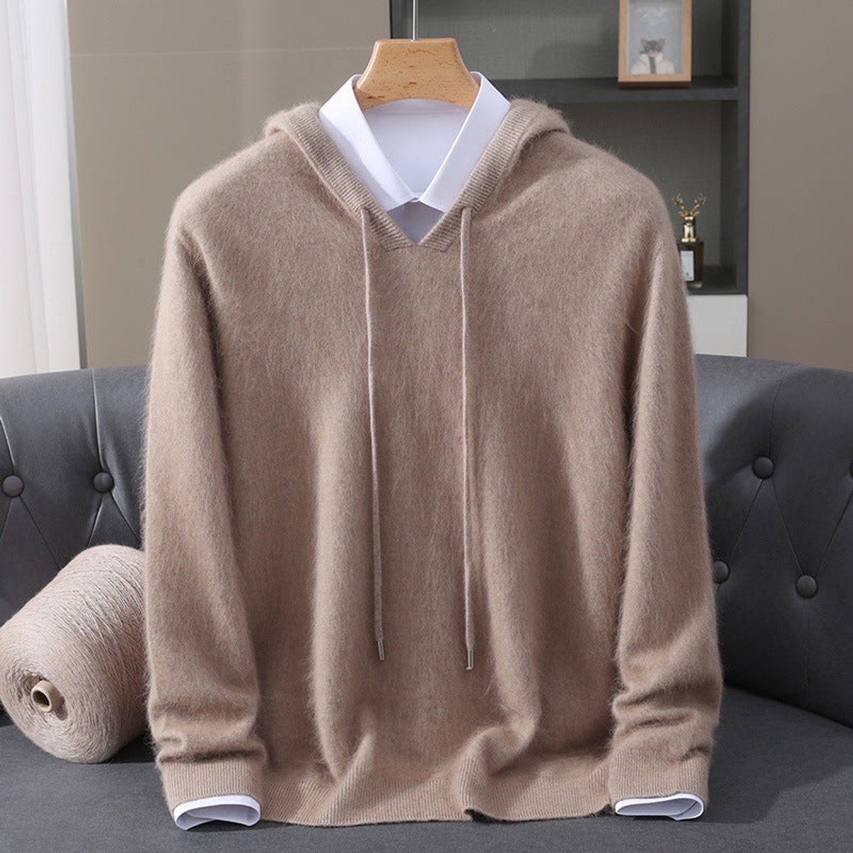MANSSINO™ | Cashmere Hooded Pullover Sweater Soft Knit Hoodie