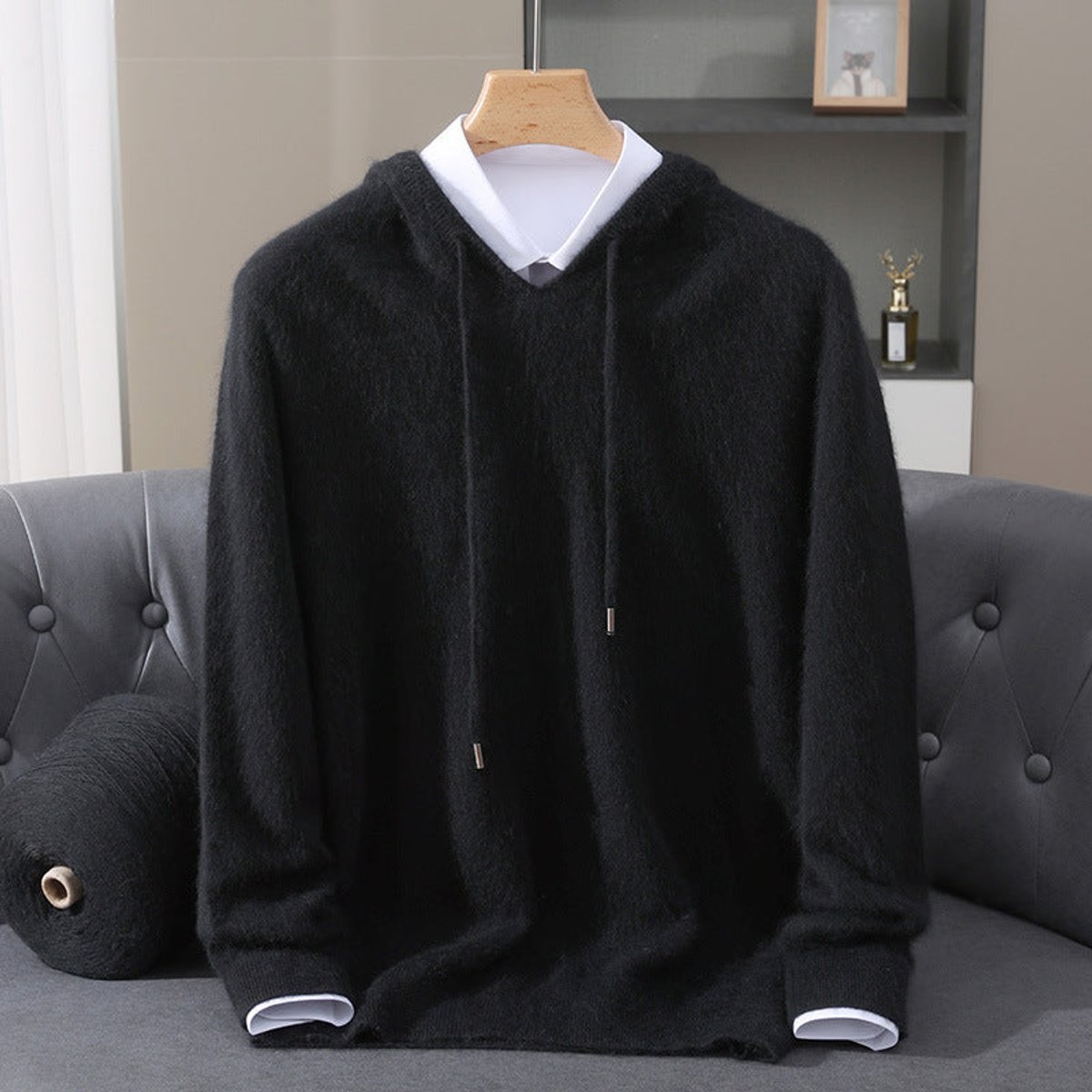 MANSSINO™ | Cashmere Hooded Pullover Sweater Soft Knit Hoodie