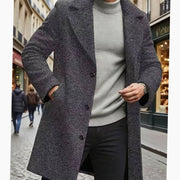 MANSSINO™ | Classic Long Wool Coat Single-Breasted Overcoat
