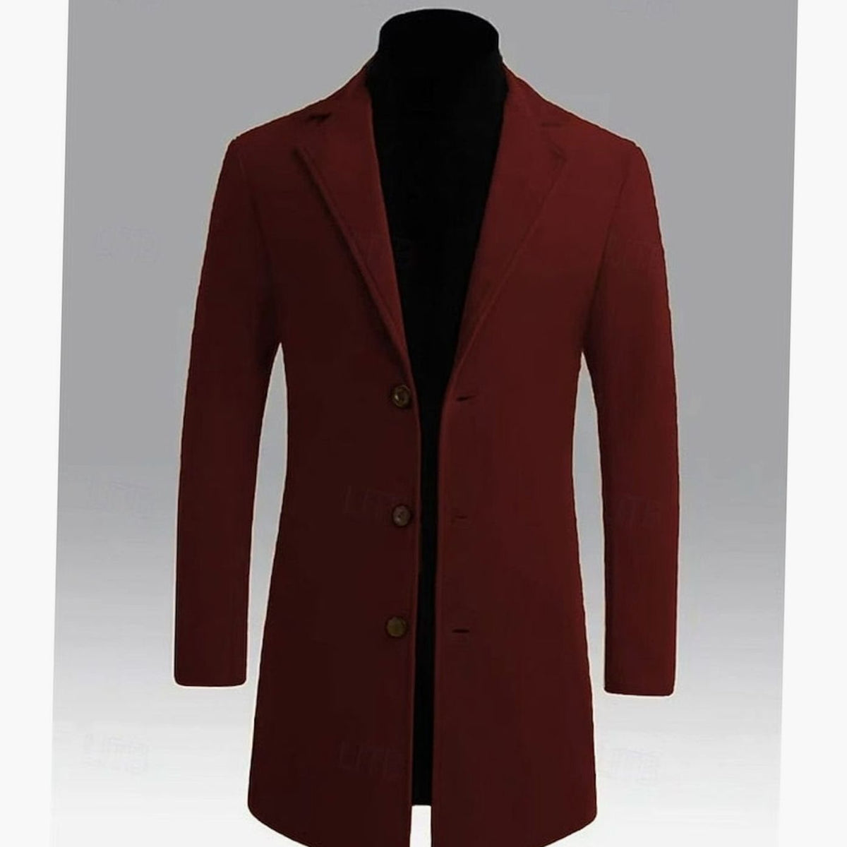 MANSSINO™ | Classic Long Wool Coat Single-Breasted Overcoat