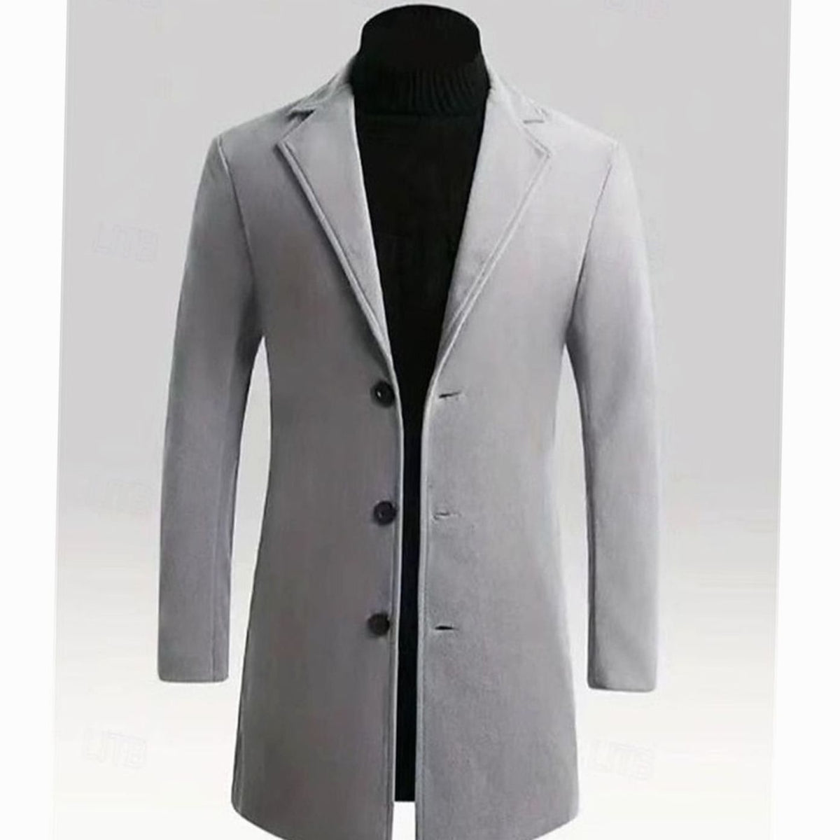 MANSSINO™ | Classic Long Wool Coat Single-Breasted Overcoat