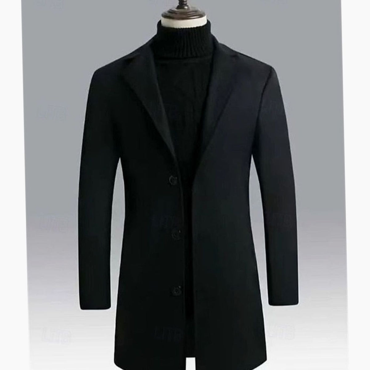 MANSSINO™ | Classic Long Wool Coat Single-Breasted Overcoat