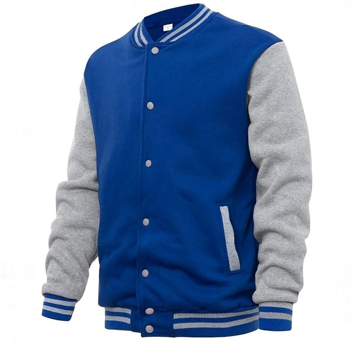 MANSSINO™ | Classic Varsity Bomber Jacket Ribbed Snap-Button