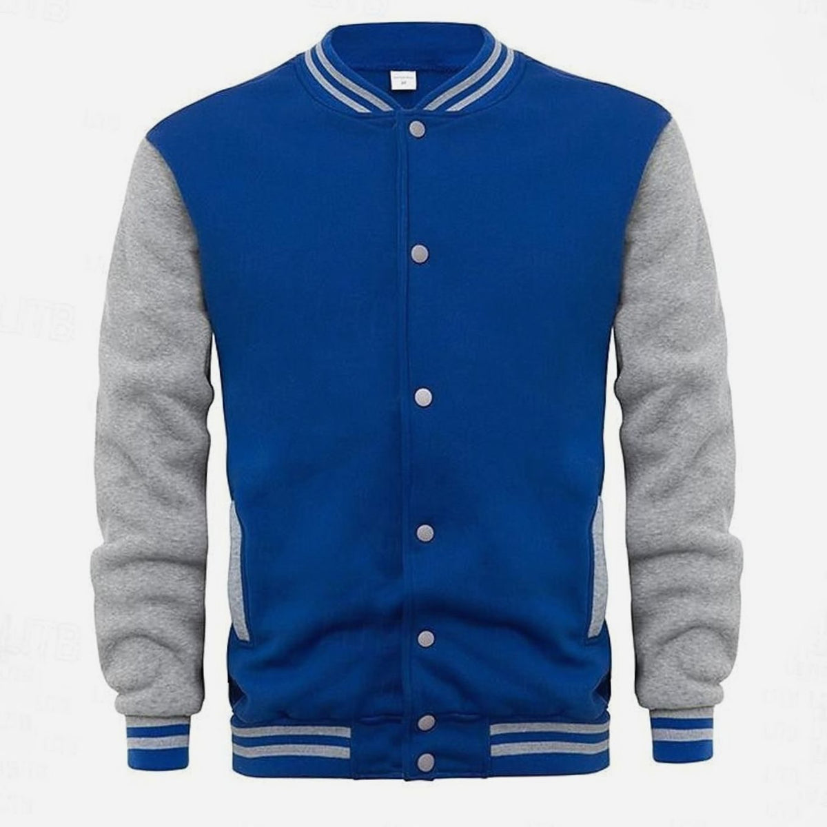 MANSSINO™ | Classic Varsity Bomber Jacket Ribbed Snap-Button