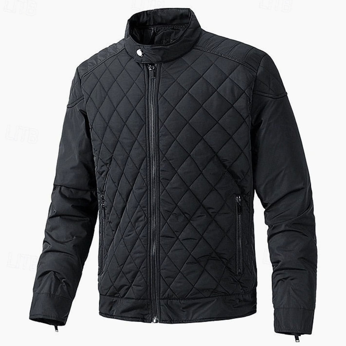 MANSSINO™ | Diamond-Quilted Stand-Collar Full-Zip Jacket