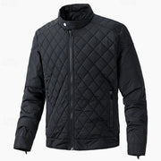 MANSSINO™ | Diamond-Quilted Stand-Collar Full-Zip Jacket