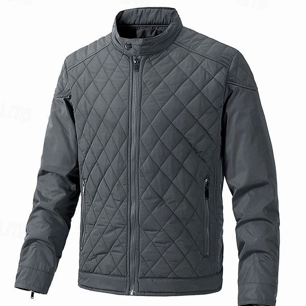 MANSSINO™ | Diamond-Quilted Stand-Collar Full-Zip Jacket