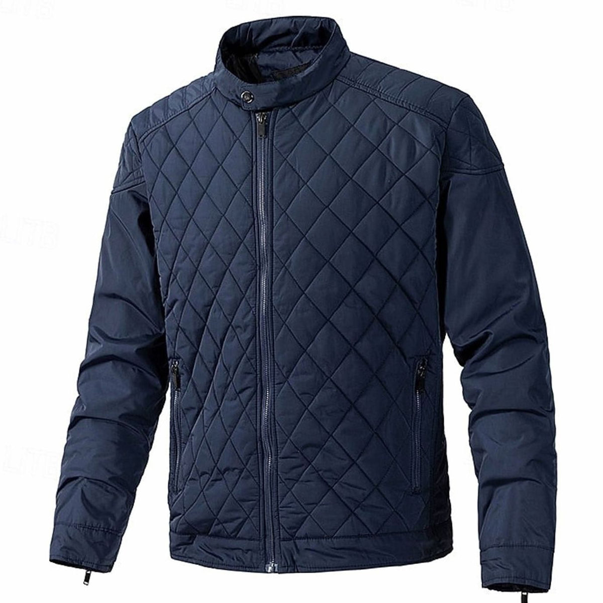 MANSSINO™ | Diamond-Quilted Stand-Collar Full-Zip Jacket