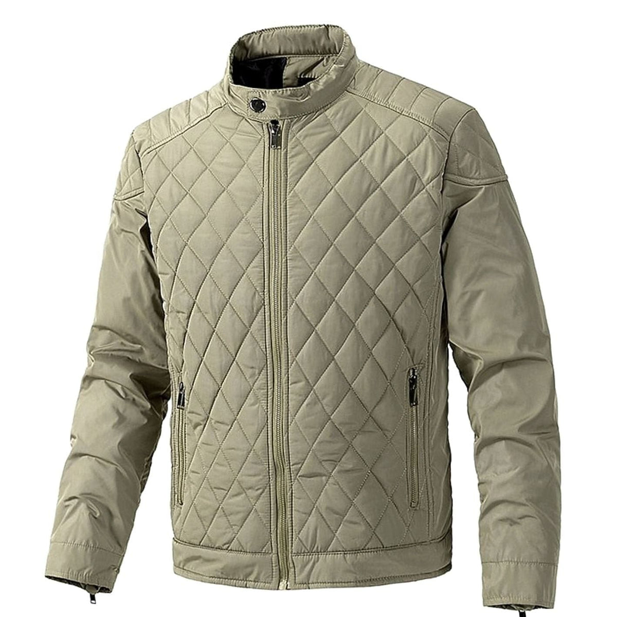 MANSSINO™ | Diamond-Quilted Stand-Collar Full-Zip Jacket