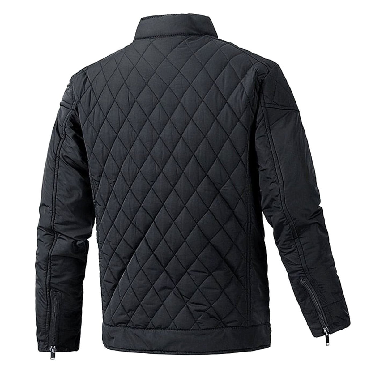 MANSSINO™ | Diamond-Quilted Stand-Collar Full-Zip Jacket