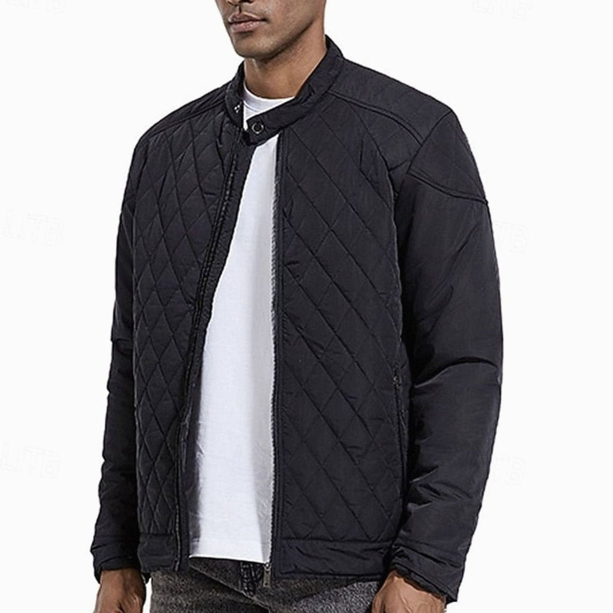 MANSSINO™ | Diamond-Quilted Stand-Collar Full-Zip Jacket