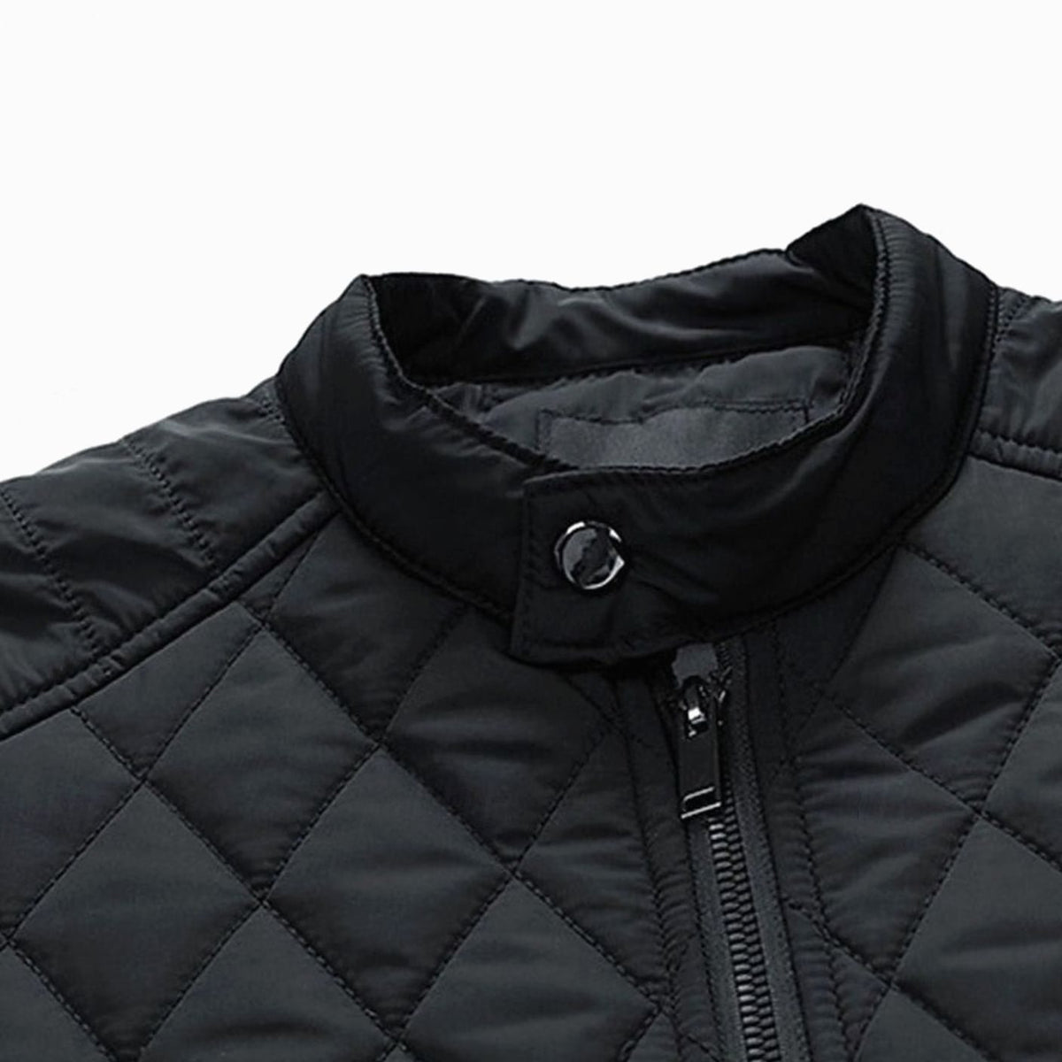 MANSSINO™ | Diamond-Quilted Stand-Collar Full-Zip Jacket