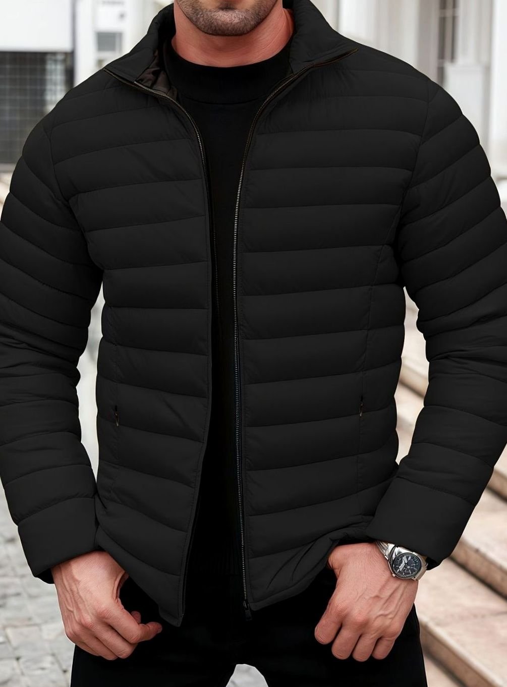 MANSSINO™ | Lightweight Quilted Zip-Up Puffer Jacket