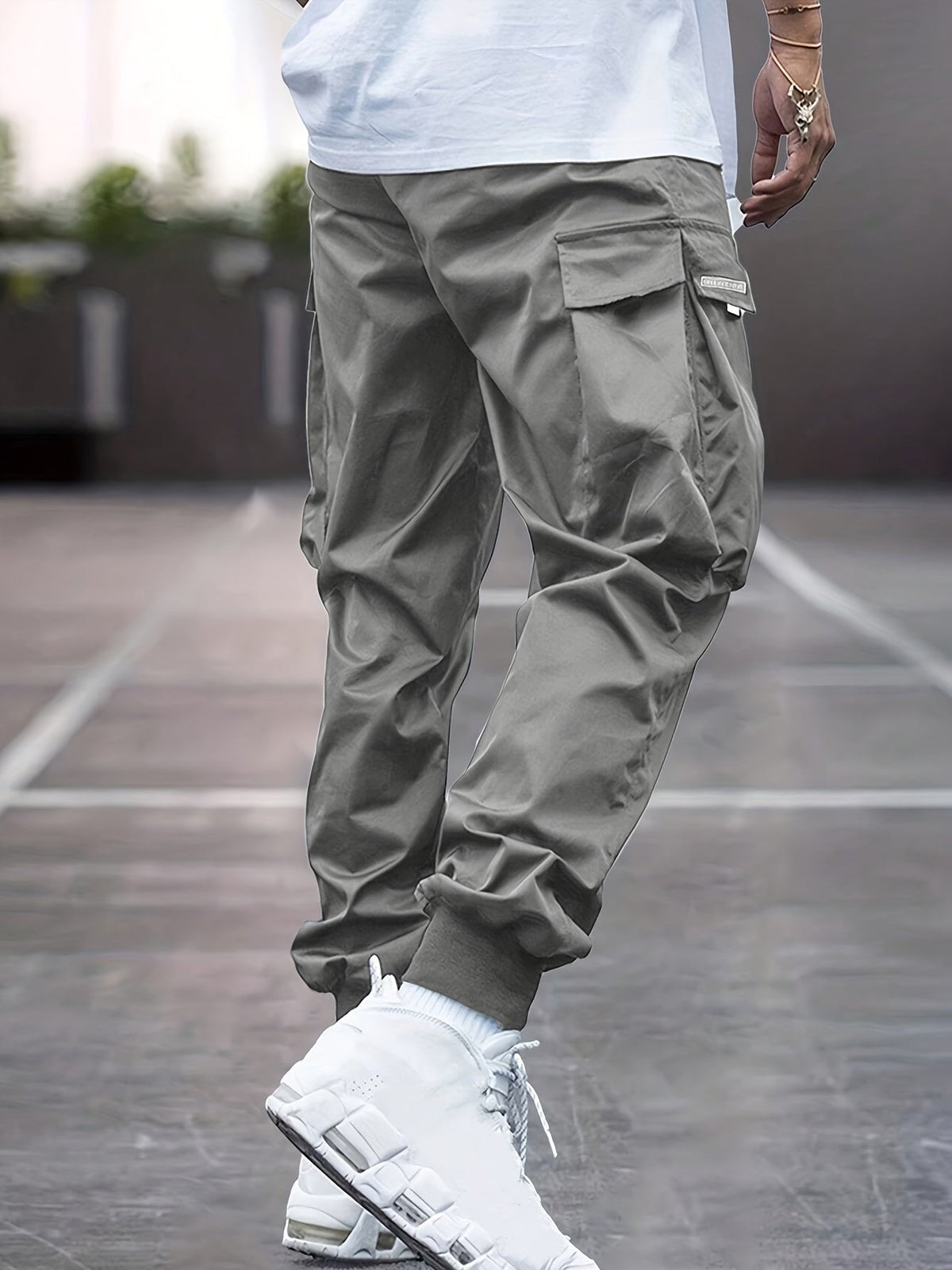 MANSSINO™ | Relaxed-Fit Drawstring Cargo Jogger Pants with Ribbed Ankle Cuffs