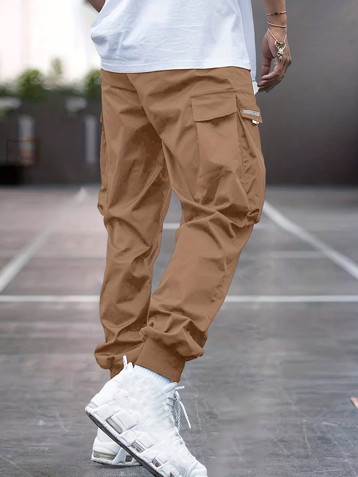 MANSSINO™ | Relaxed-Fit Drawstring Cargo Jogger Pants with Ribbed Ankle Cuffs