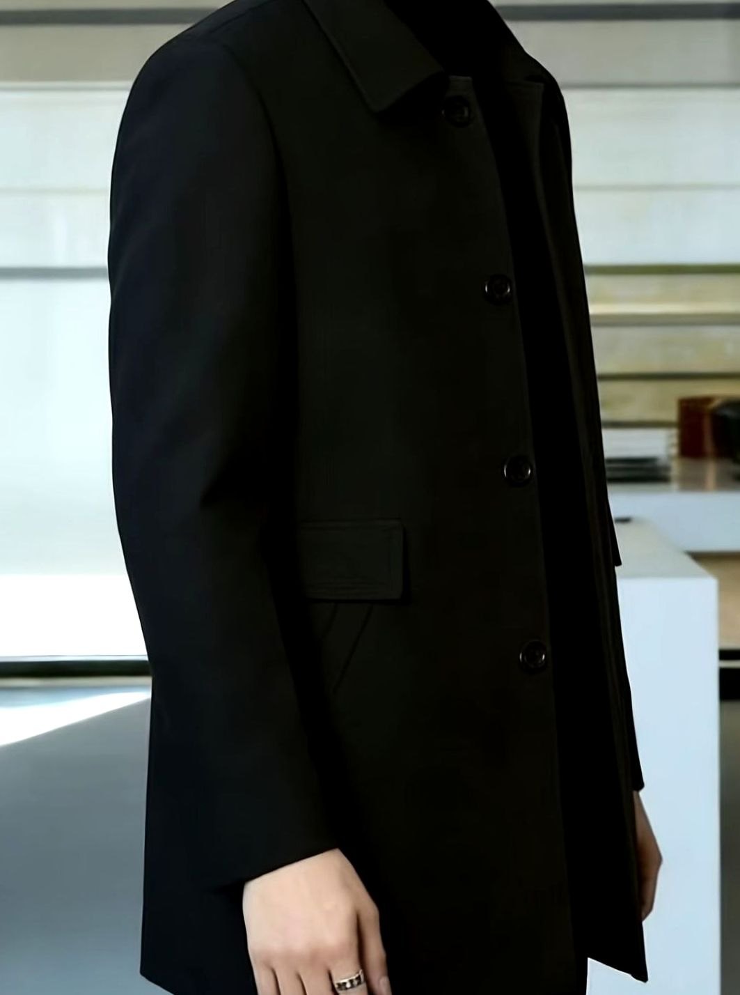 MANSSINO™ | Single-Breasted Wool Overcoat Classic Collar Topcoat