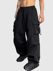 MANSSINO™ | Wide-Leg Cargo Pants with Elastic Waist and Toggle Cuffs