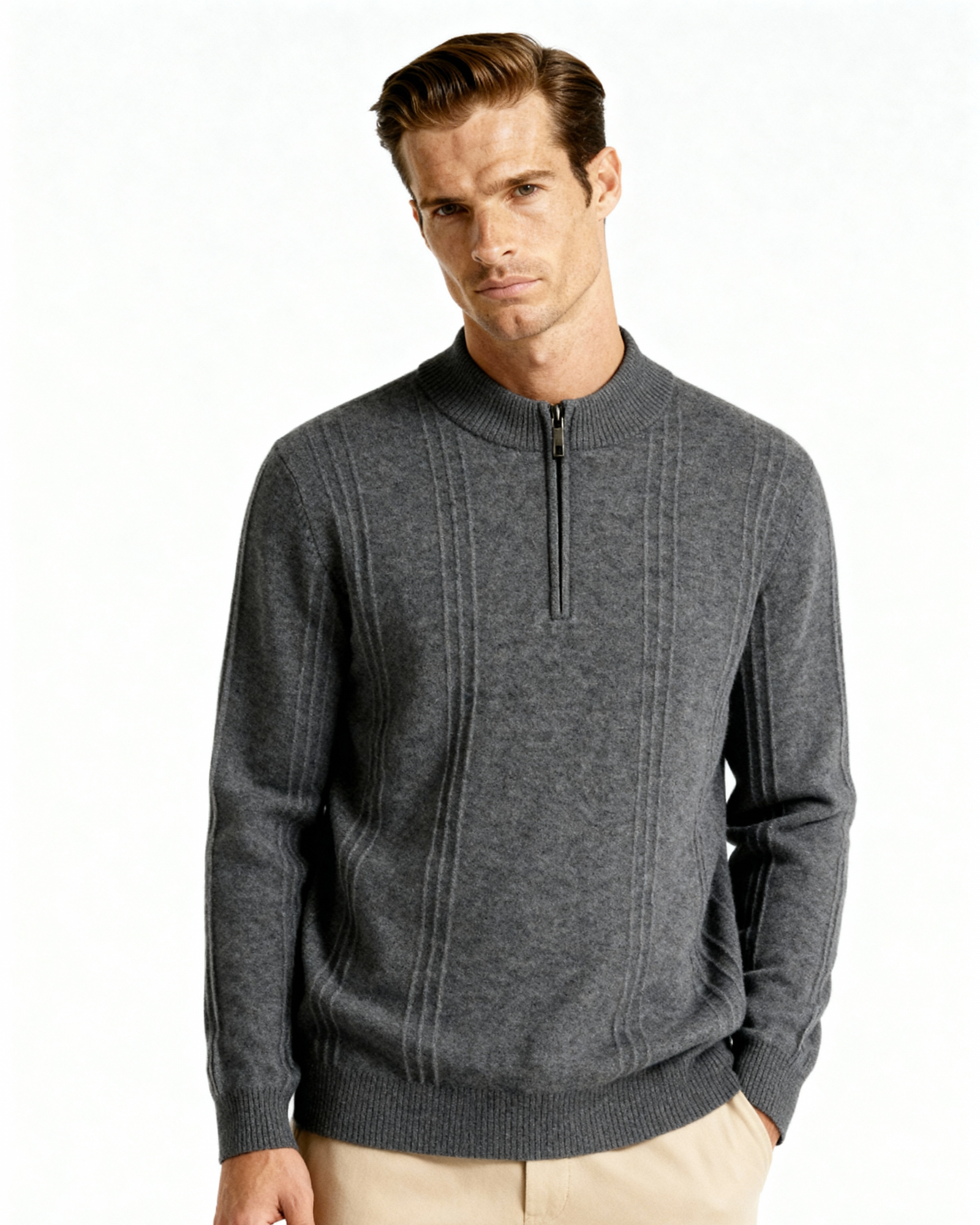 MANSSINO™ | RIBBED HALF-ZIP