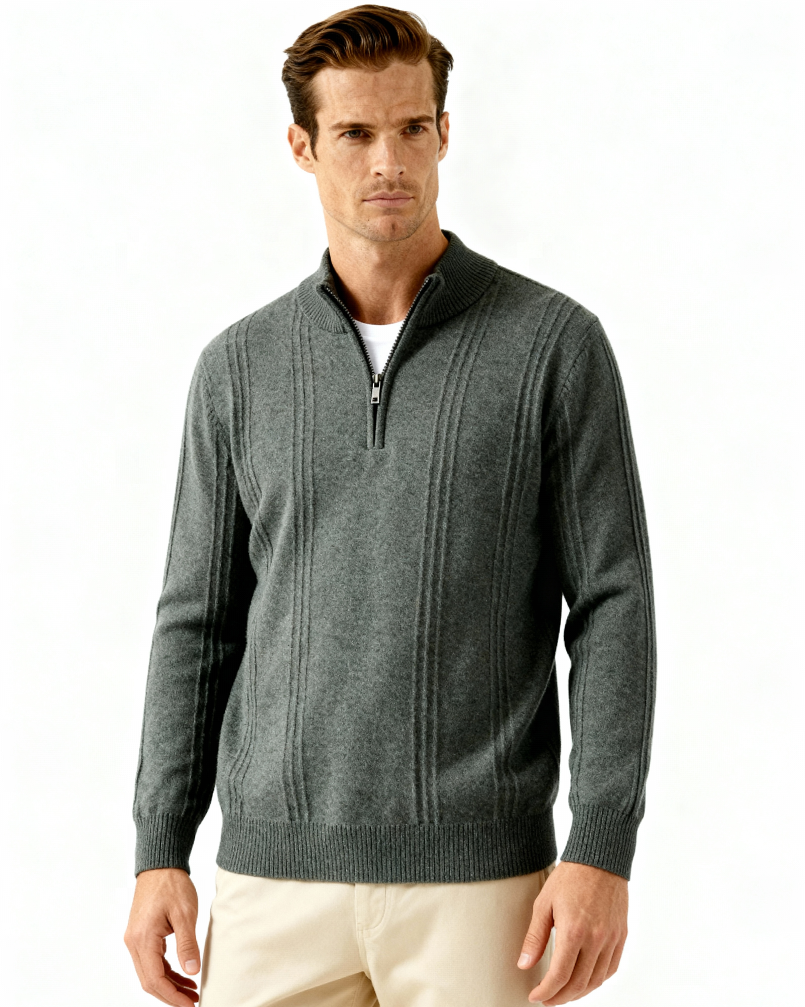MANSSINO™ | RIBBED HALF-ZIP