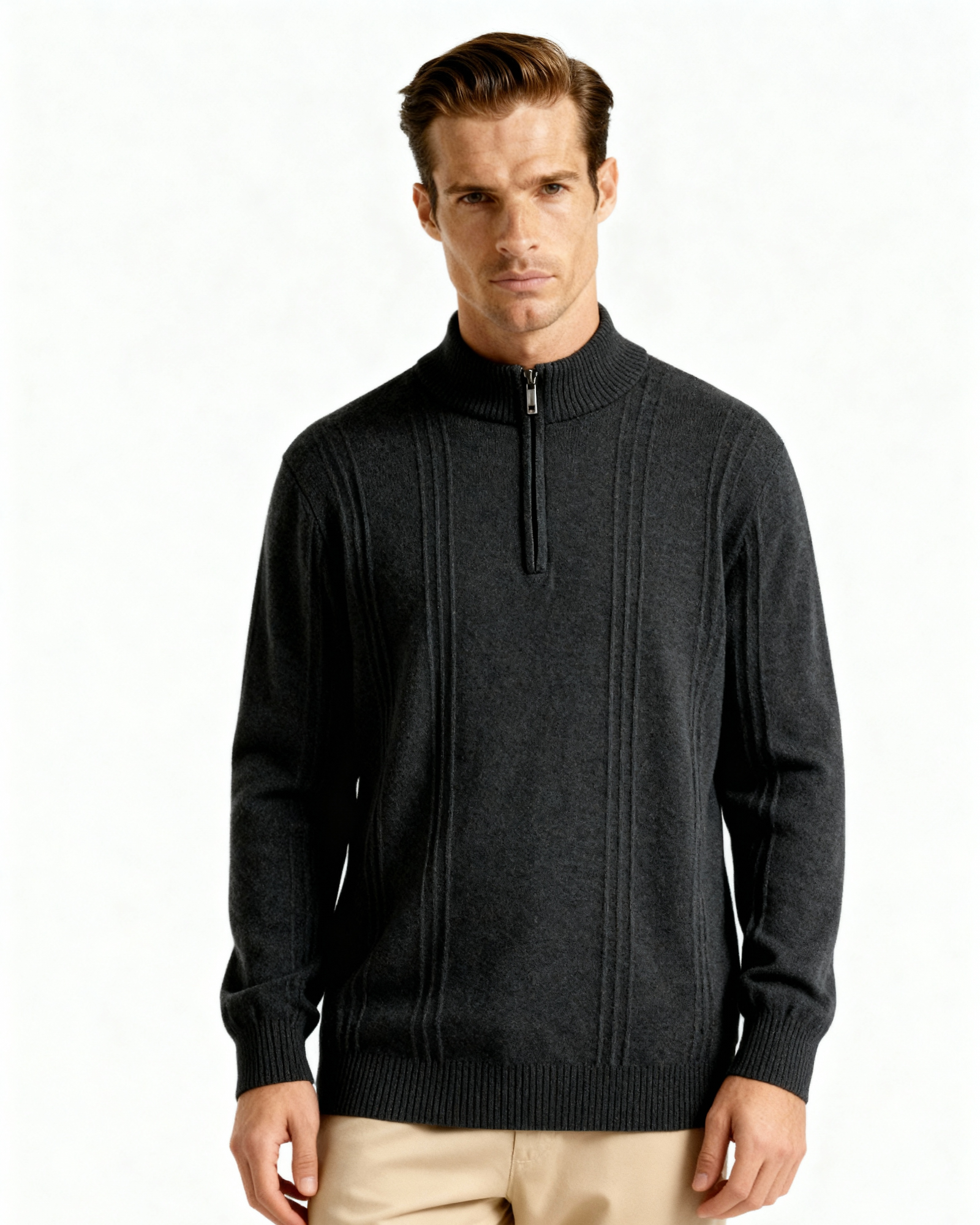MANSSINO™ | RIBBED HALF-ZIP