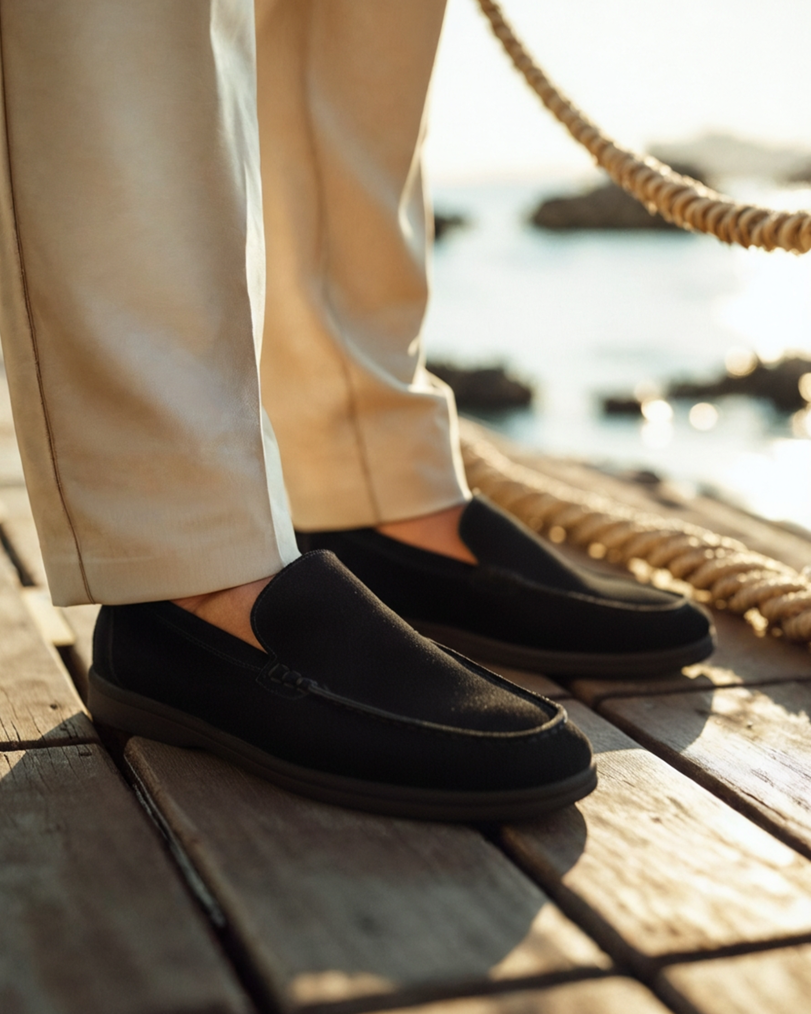 MANSSINO™ | Premium Suede Loafers with Black Sole