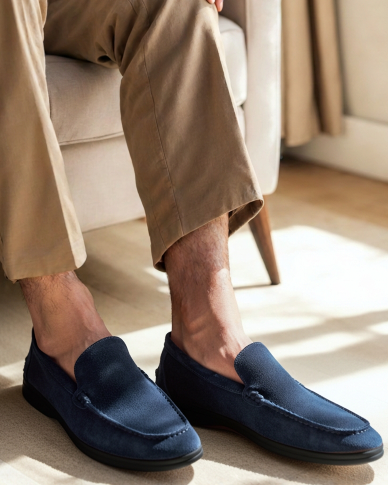 MANSSINO™ | Premium Suede Loafers with Black Sole