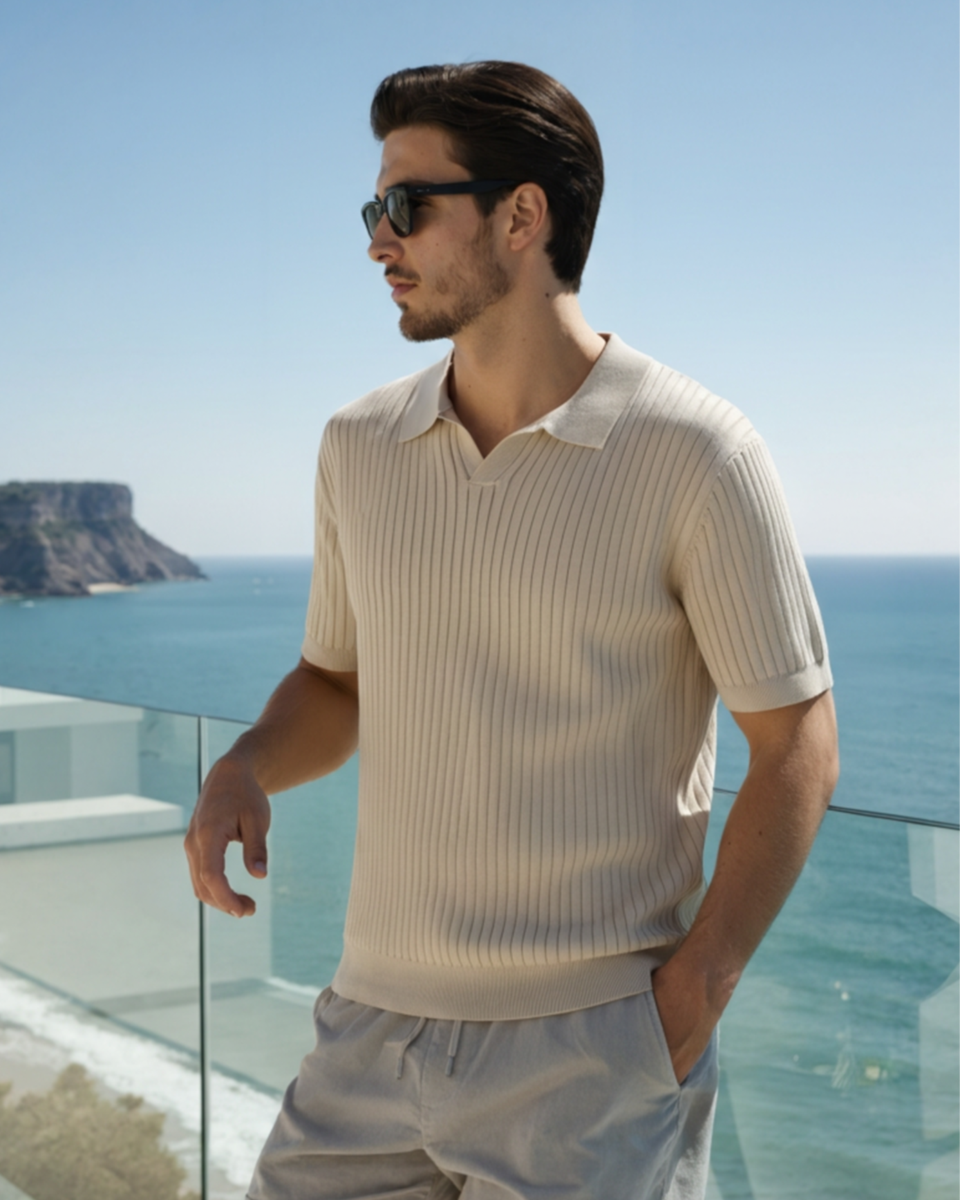 MANSSINO™ | Classic Collar Ribbed Knit Polo